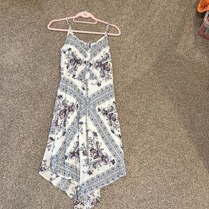 Knox Rose White and Blue Paisley Midi Dress